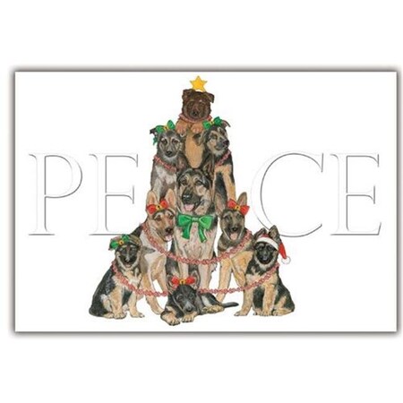 Pipsqueak Productions Pipsqueak Productions C562 German Shepherd Holiday Boxed Cards C562
